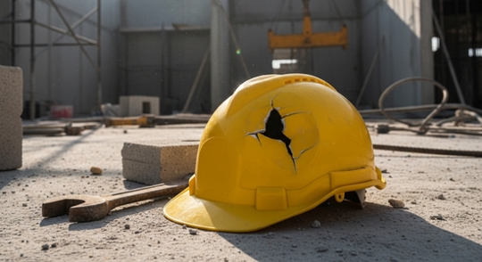 Hit by a falling object at work